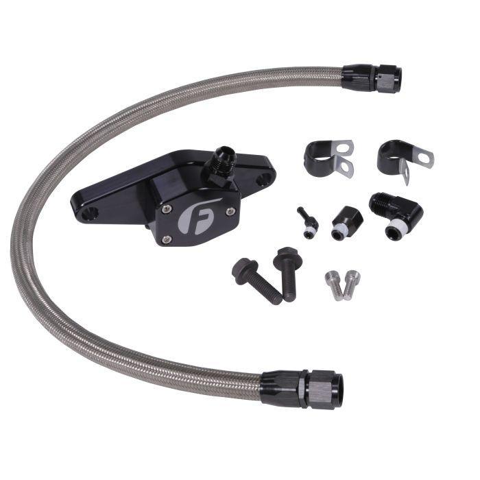 1994-1998 Cummins 5.9L Coolant Bypass Kit Stainless Steel Braided Line (FPE-CLNTBYPS-CUMMINS-12V-SS) - Fleece Performance