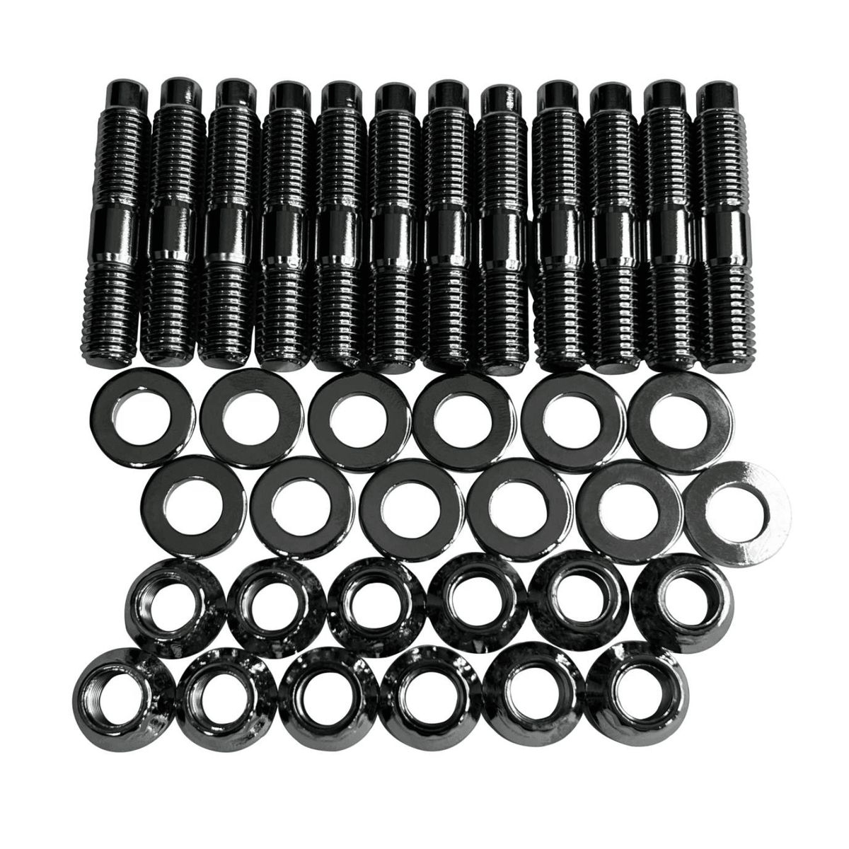 1994-2020 Cummins 5.9L/6.7L Gator Fasteners Heavy Duty Exhaust Manifold Stud Kit - Black Oxide (EMSK5967C-BLK) - Gator Fasteners