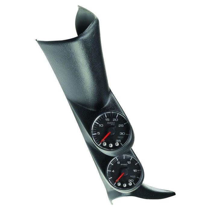 2001-2007 Duramax LB7/LLY/LBZ Spek-Pro Black on Black Pillar Gauge Kit (P72020) - AutoMeter