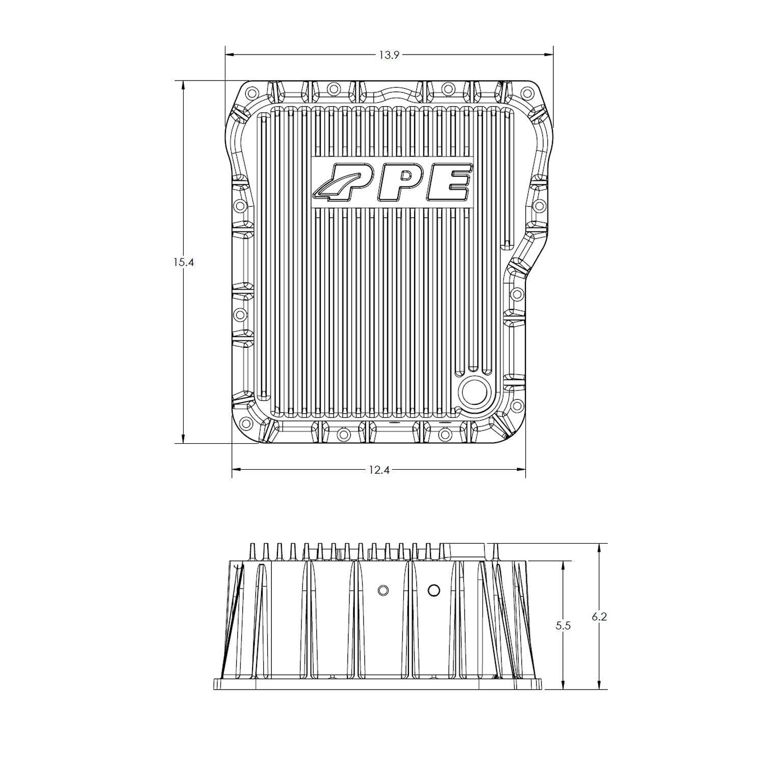 2001-2019 Duramax Deep Allison HD Aluminum Transmission Pan (128051010) - Pacific Performance Engineering