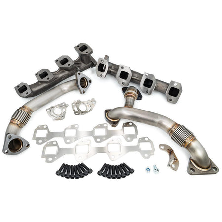 2001-2024 Duramax High-Flow Exhaust Manifold w/ Up-Pipes (116111035) - Pacific Performance Engineering