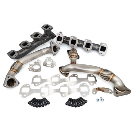 2001-2024 Duramax High-Flow Exhaust Manifold w/ Up-Pipes (116111035) - Pacific Performance Engineering