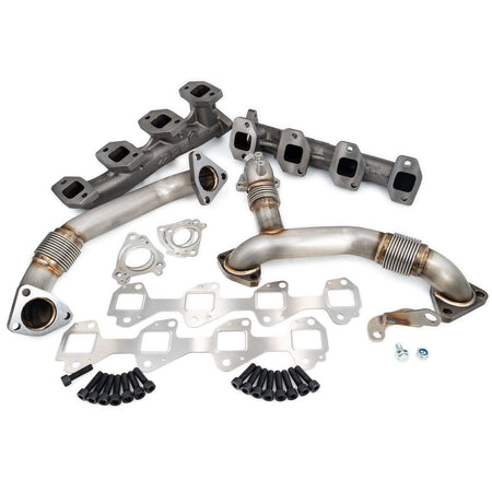 2001-2024 Duramax High-Flow Exhaust Manifold w/ Up-Pipes (116111035) - Pacific Performance Engineering