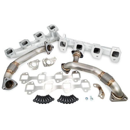 2001-2024 Duramax High-Flow Exhaust Manifold w/ Up-Pipes (116111035) - Pacific Performance Engineering