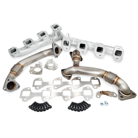 2001-2024 Duramax High-Flow Exhaust Manifold w/ Up-Pipes (116111035) - Pacific Performance Engineering