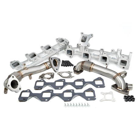 2001-2024 Duramax High-Flow Exhaust Manifold w/ Up-Pipes (116111035) - Pacific Performance Engineering