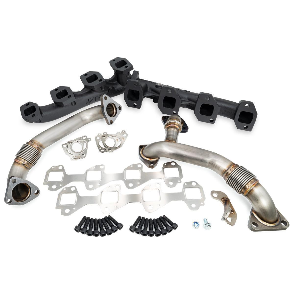 2001-2024 Duramax High-Flow Exhaust Manifold w/ Up-Pipes (116111035) - Pacific Performance Engineering