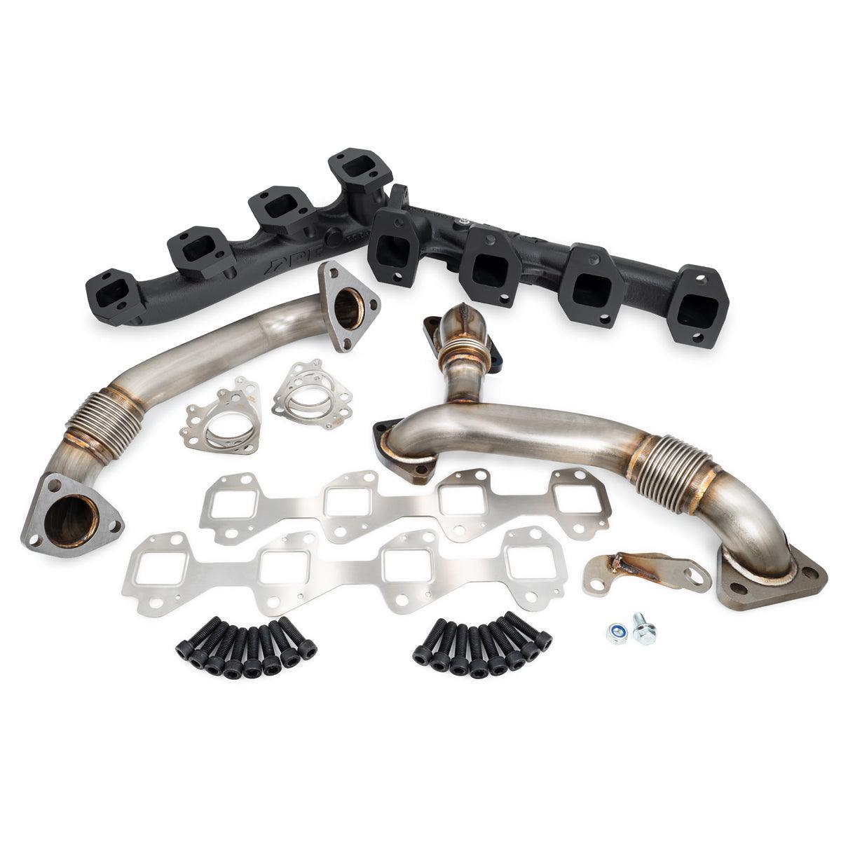 2001-2024 Duramax High-Flow Exhaust Manifold w/ Up-Pipes (116111035) - Pacific Performance Engineering