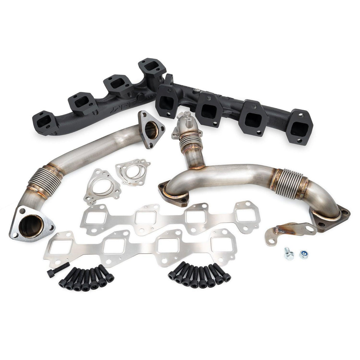 2001-2024 Duramax High-Flow Exhaust Manifold w/ Up-Pipes (116111035) - Pacific Performance Engineering