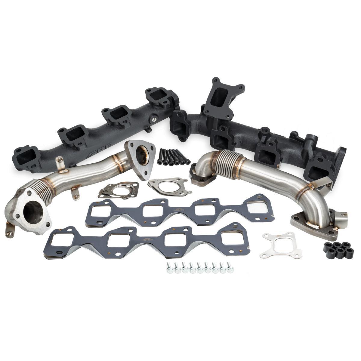 2001-2024 Duramax High-Flow Exhaust Manifold w/ Up-Pipes (116111035) - Pacific Performance Engineering