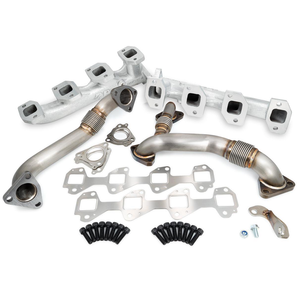 2001-2024 Duramax High-Flow Exhaust Manifold w/ Up-Pipes (116111035) - Pacific Performance Engineering