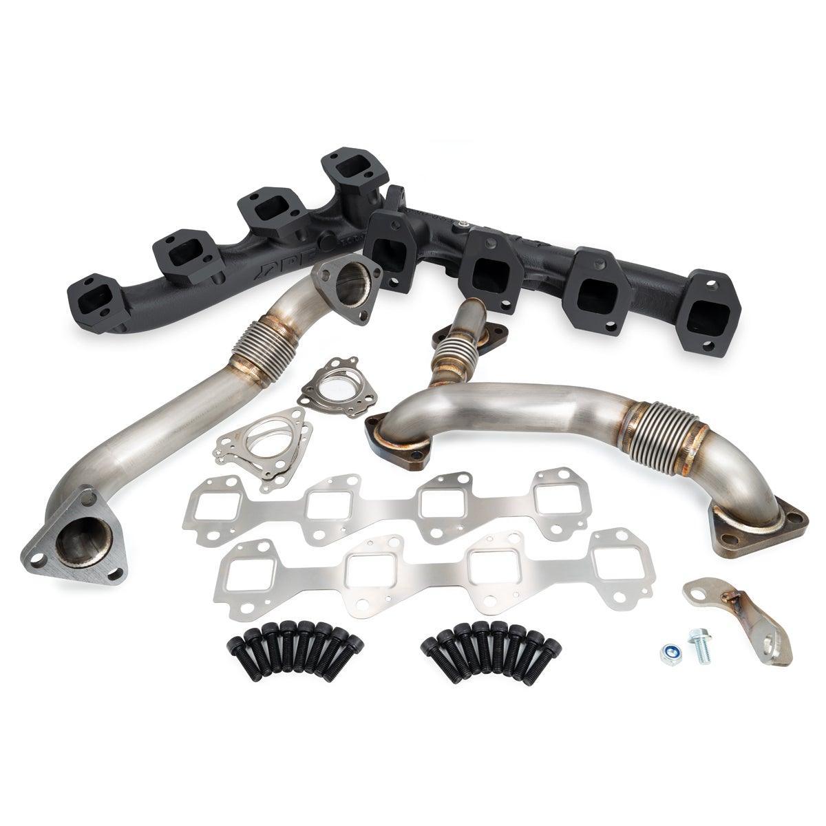 2001-2024 Duramax High-Flow Exhaust Manifold w/ Up-Pipes (116111035) - Pacific Performance Engineering