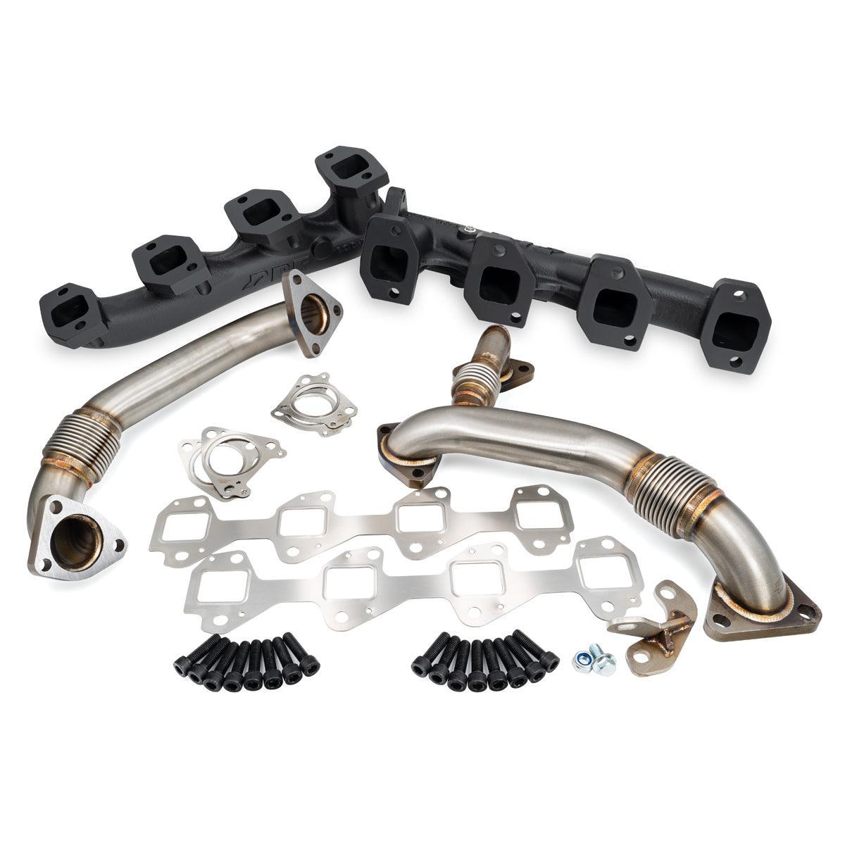 2001-2024 Duramax High-Flow Exhaust Manifold w/ Up-Pipes (116111035) - Pacific Performance Engineering