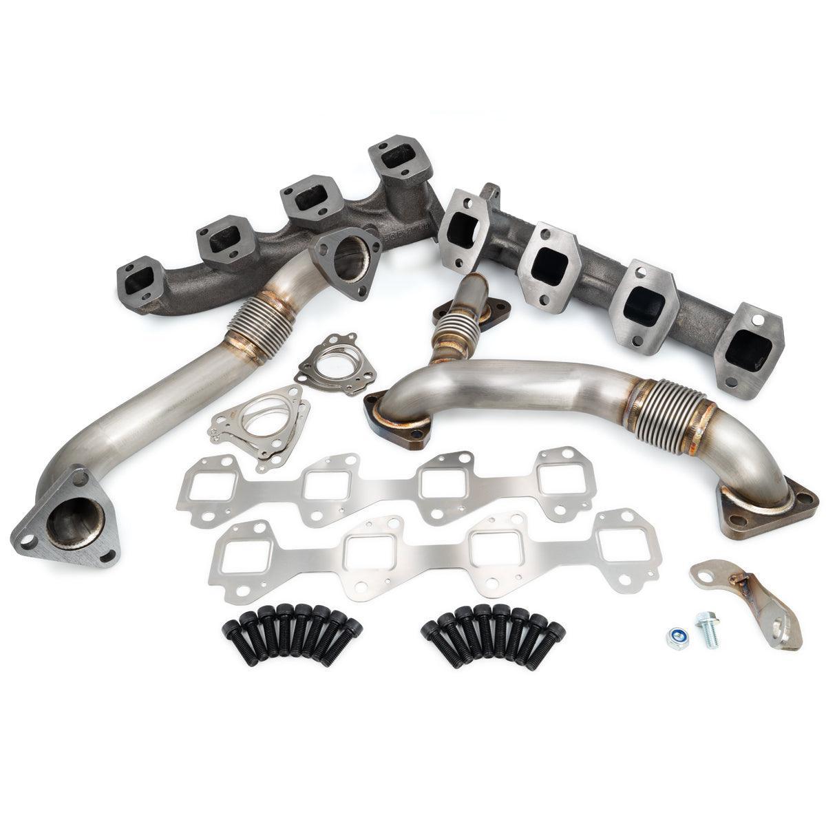 2001-2024 Duramax High-Flow Exhaust Manifold w/ Up-Pipes (116111035) - Pacific Performance Engineering