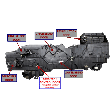 2002-2009 Cummins 5.9L/6.7L 3rd Gen Intermediate Cam Gear Mega Cab - Rear Vent Only (DT-MC-ICG) - Blend Door USA