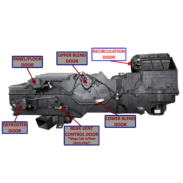 2002-2009 Cummins 5.9L/6.7L 3rd Gen Recirculation Door (DT-3962-Y) - Blend Door USA