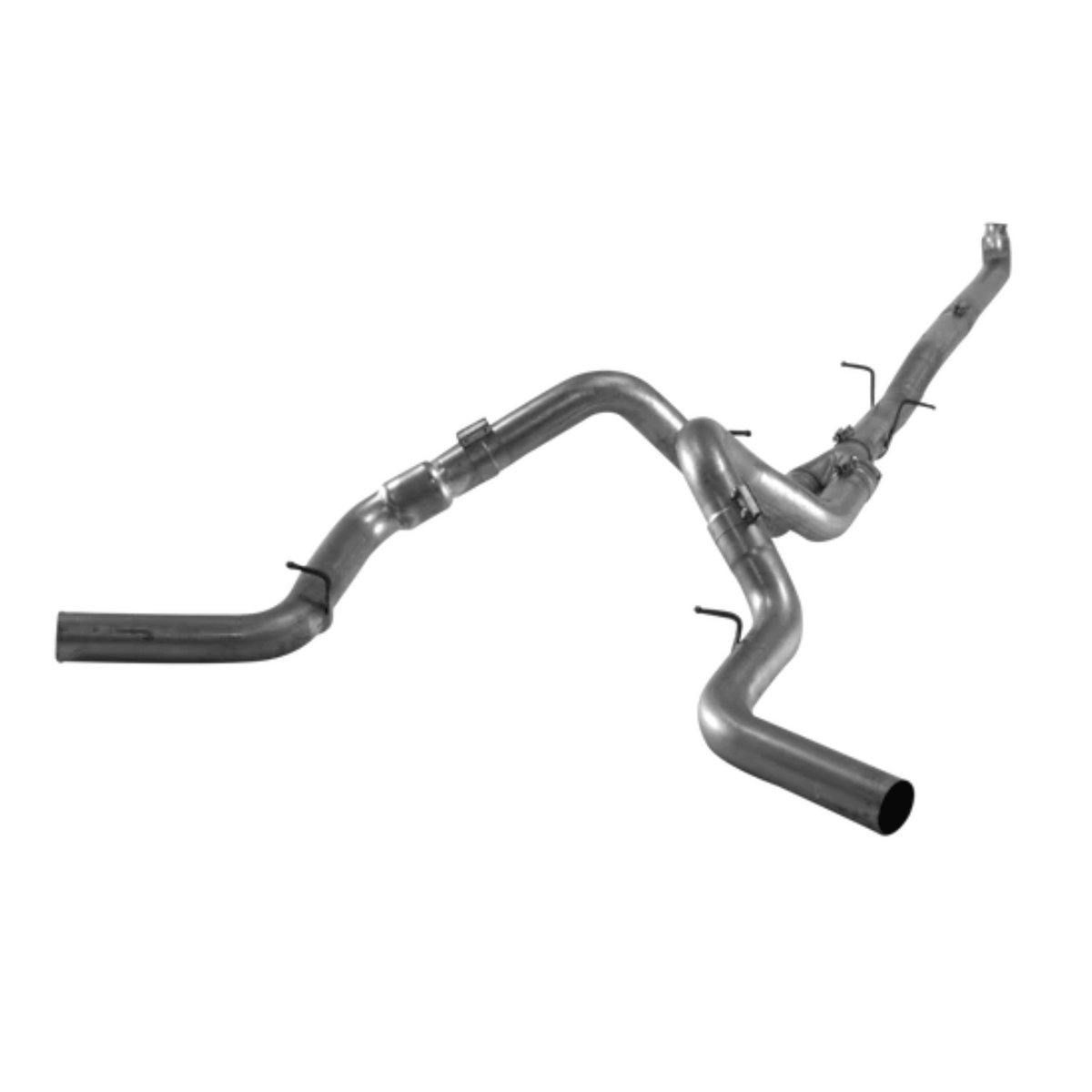 2007.5-2010 Duramax 4" Downpipe Back Dual Exhaust No Muffler (431008) - Mel's Manufacturing