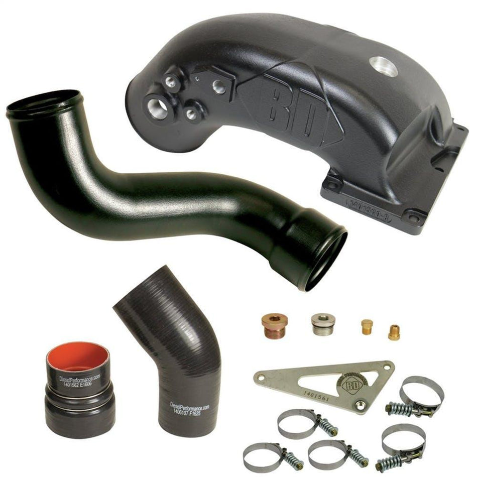 2013-2018 Cummins 6.7L BD Diesel X-Flow Power Intake Elbow Black Powder Coated (1041566) - BD Diesel