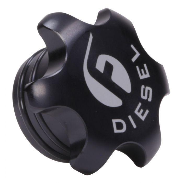 2013-2018 Cummins 6.7L Black Anodized Billet Fuel Cap (FPE-FC-1316-BLK) - Fleece Performance