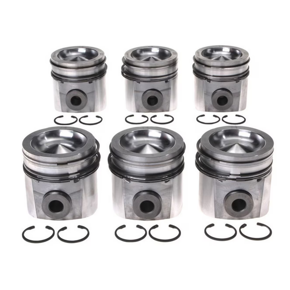 2004.5-2007 Cummins 5.9L Mahle Set of 6 Pistons w/ Rings - Standard (224-3673WR)