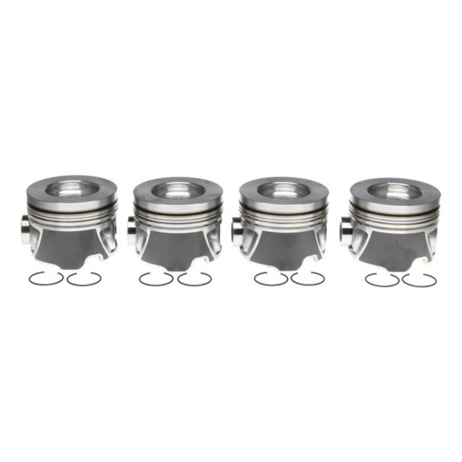 2006-2010 Duramax 6.6L Mahle Set of 4 Pistons w/ Rings Right Bank - .040 (224-3708WR.040)