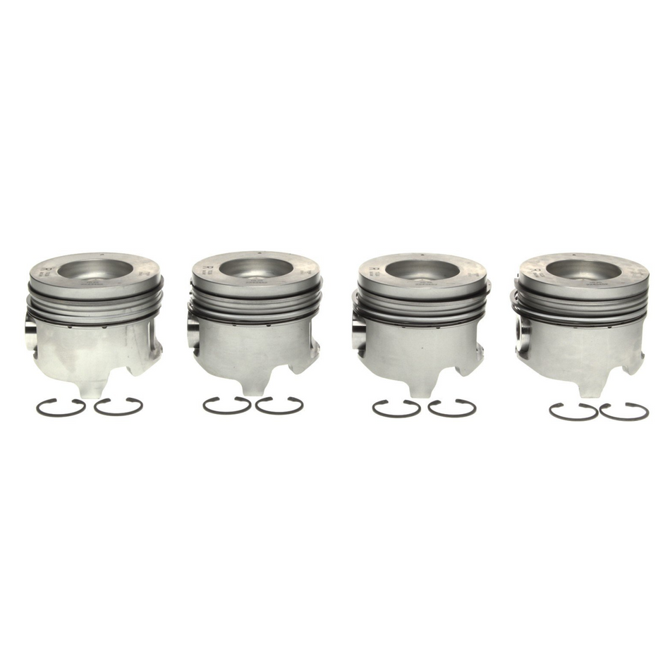 2001-2005 Duramax LB7/LLY Mahle Set of 4 Pistons w/ Rings Right Bank - .010 (224-3452WR.010)