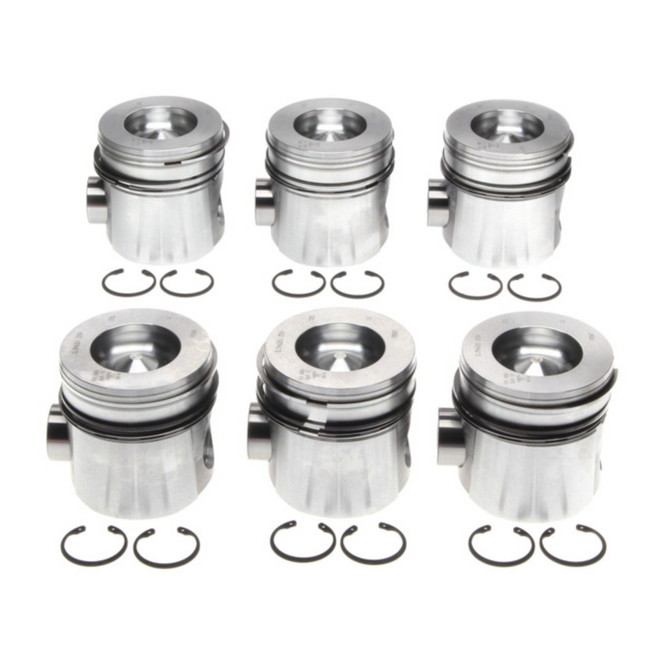 2001-2002 Cummins 5.9L Mahle Set of 6 Pistons w/ Rings - .040 (224-3354WR.040)