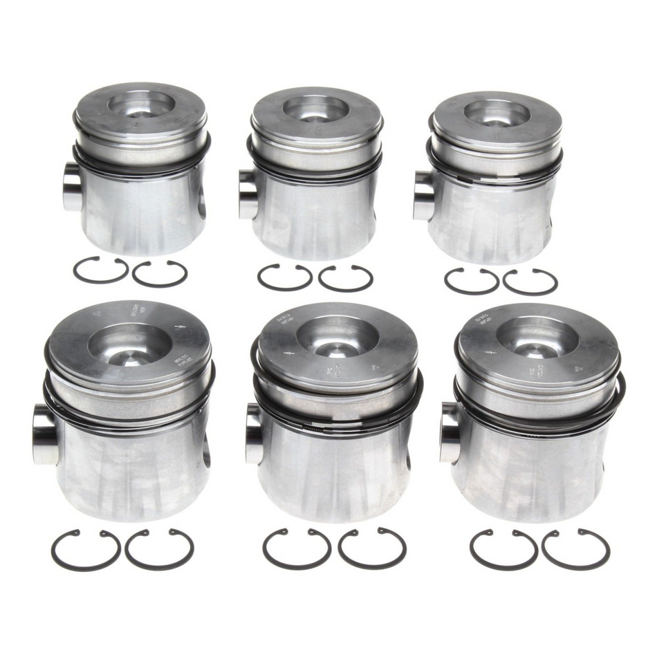 1994-1998 Cummins 5.9L Mahle Set of 6 Pistons w/ Rings - .040 - Top Ring 0.335" from Piston Top (224-3520WR.040)