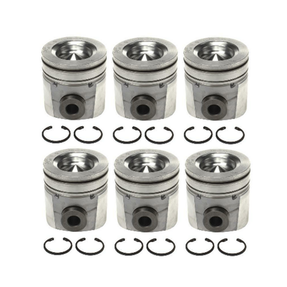 2003-2004 Cummins 5.9L Mahle Set of 6 Pistons w/ Rings - .040 (224-3672WR.040)