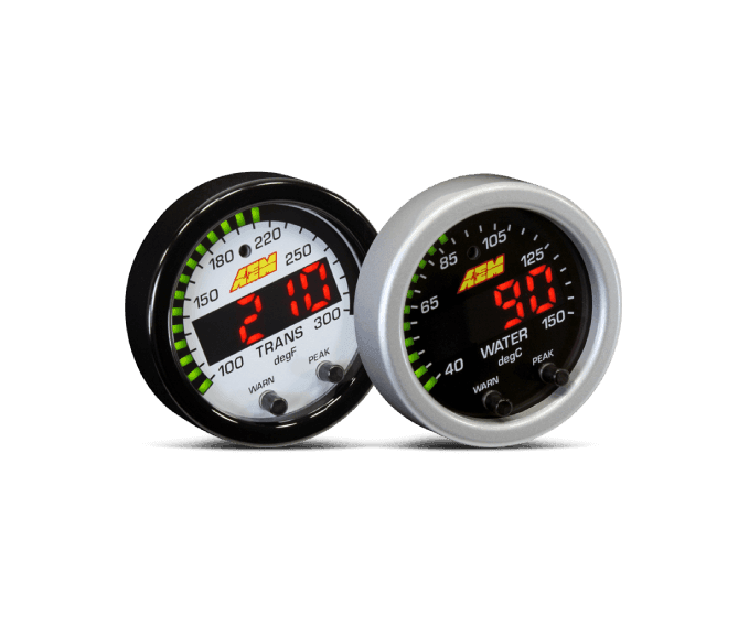 AEM X-Series 300F/150C Water/Trans/Oil Temperature Gauge (30-0302) - AEM Electronics