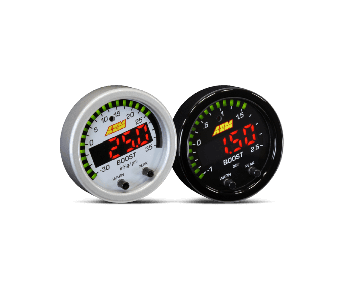 AEM X-Series Boost Pressure Display Gauge (30-0306/30-0308) - AEM Electronics