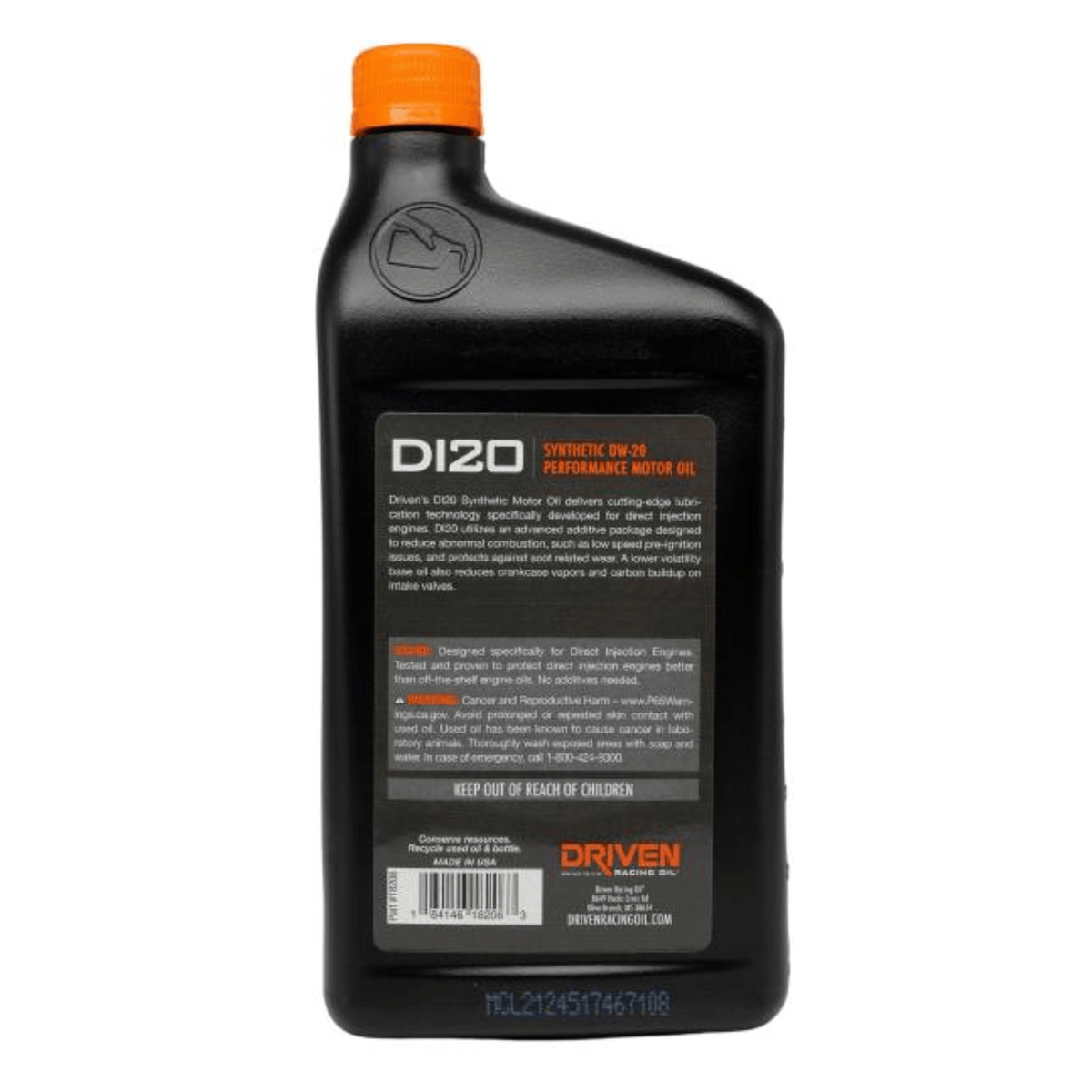 Driven Racing Oil DI20 0W-20 Synthetic Direct Injection Performance Motor Oil (18206) - Driven Racing Oil