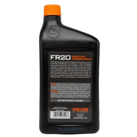 Driven Racing Oil FR20 5W-20 Synthetic Street Performance Oil (03006) - Driven Racing Oil