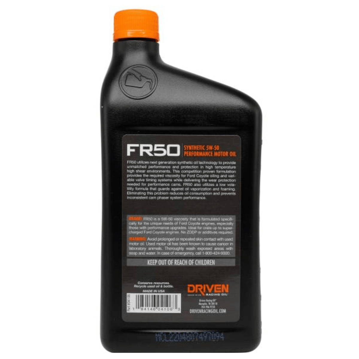 Driven Racing Oil FR50 5W-50 Synthetic Street Performance Oil (04106) - Driven Racing Oil