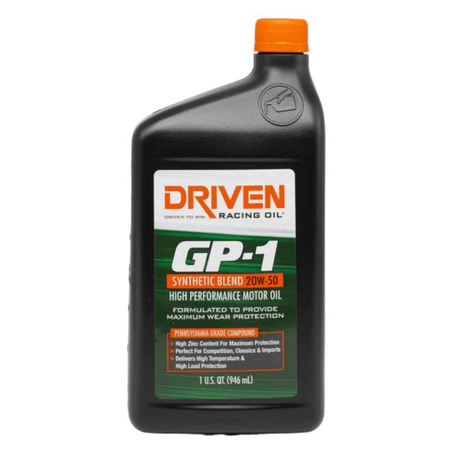 Driven Racing Oil GP-1 20W-50 Synthetic Blend High Performance Oil (19506) - Driven Racing Oil