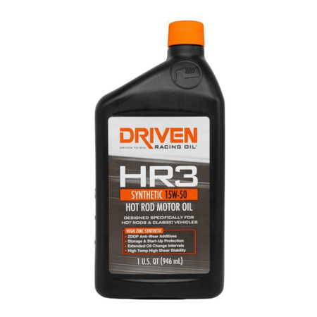 Driven Racing Oil HR3 15W-50 Synthetic Hot Rod Oil (01606) - Driven Racing Oil