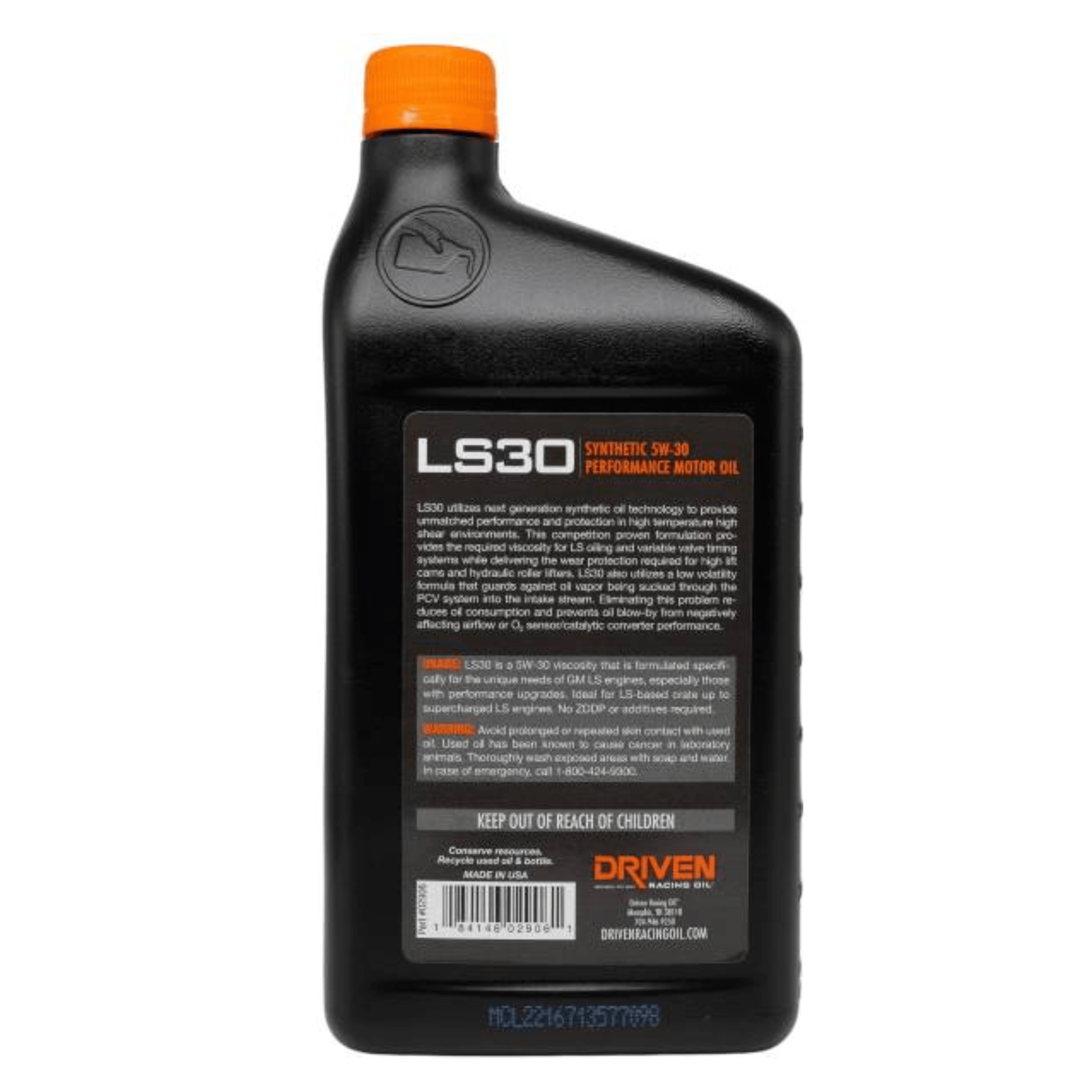 Driven Racing Oil LS30 5W-30 Synthetic Street Performance Oil (02906) - Driven Racing Oil