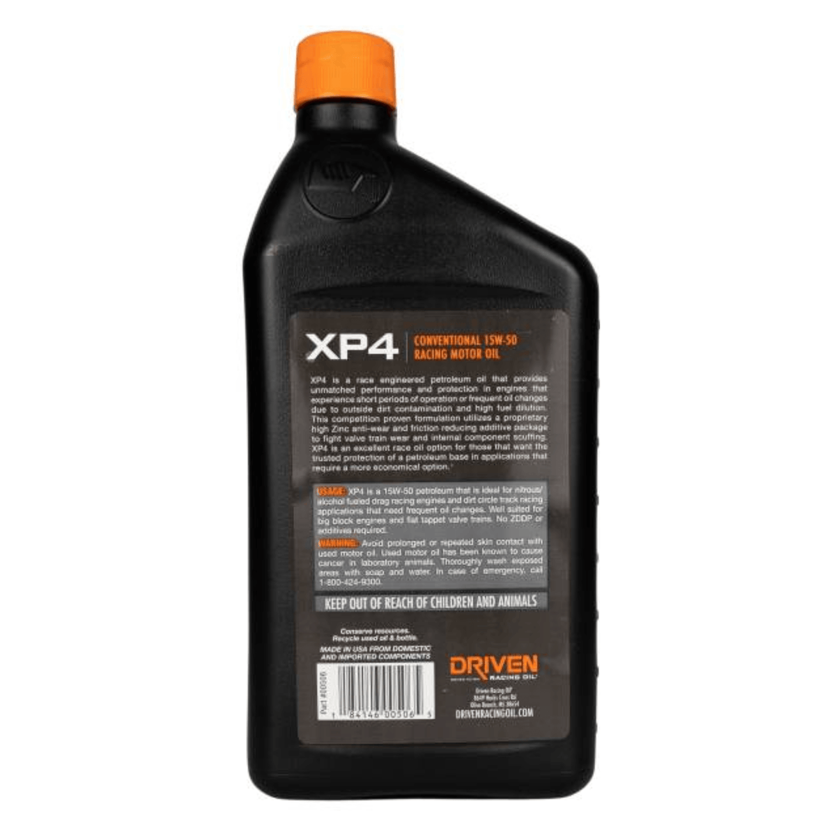 Driven Racing Oil XP4 15W-50 Conventional Racing Oil (00506) - Driven Racing Oil