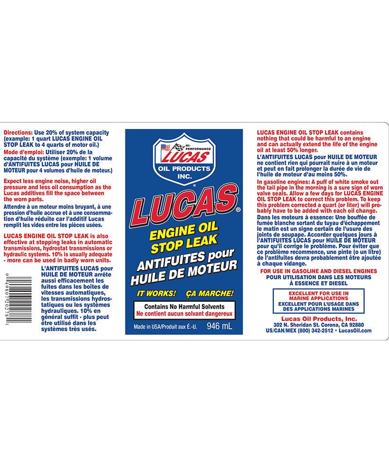 Lucas Oil Engine Oil Stop Leak (20278) - Lucas Oil