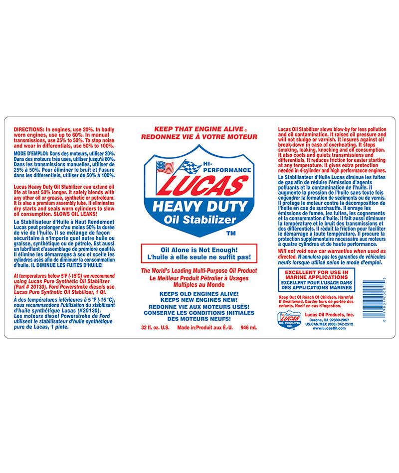 Lucas Oil Heavy Duty Oil Stabilizer (20001) - Lucas Oil