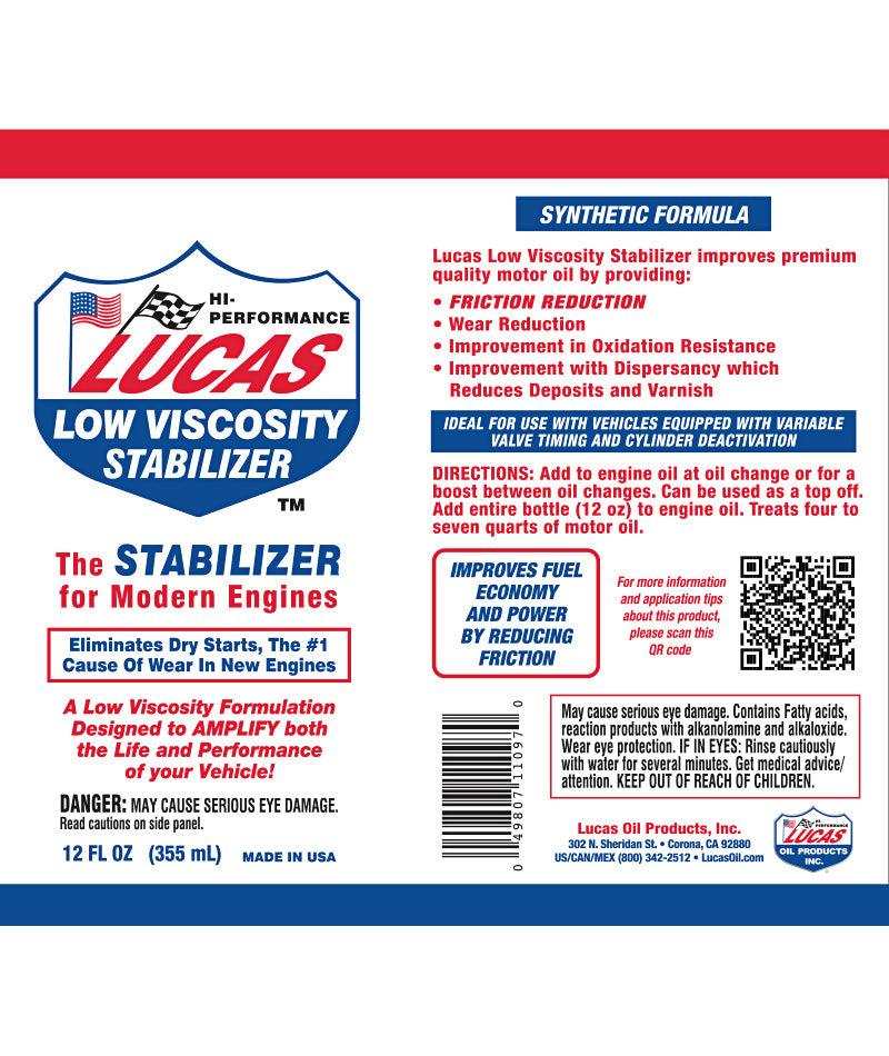 Lucas Oil Low Viscosity Stabilizer (11097) - Lucas Oil